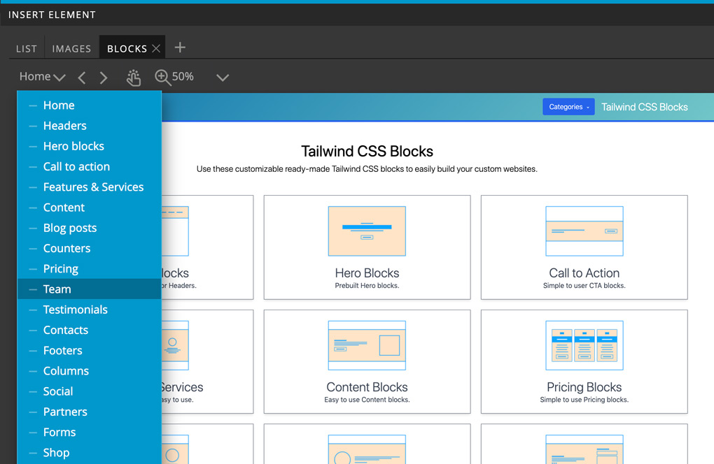 Ready-made Blocks and Templates