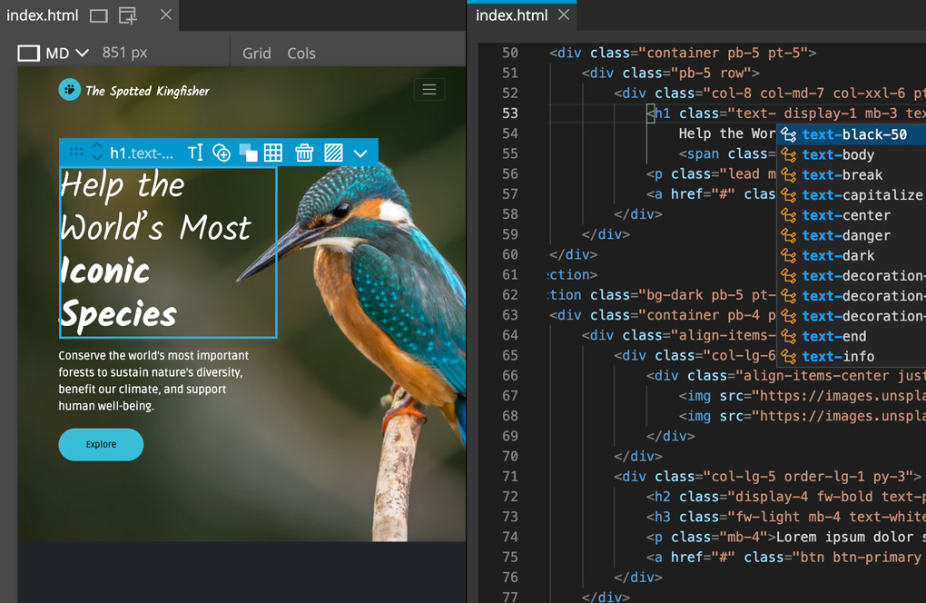 Code + Visual Tools